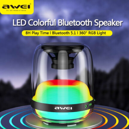 AWEI Y386 Portable Wireless Bluetooth Speaker 8W RGB Light