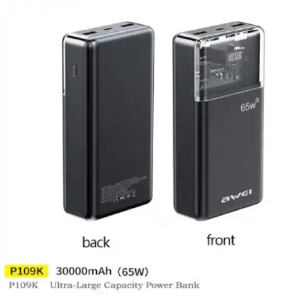 Awei P109K 30000mAh Power Bank 65W Fast Charging