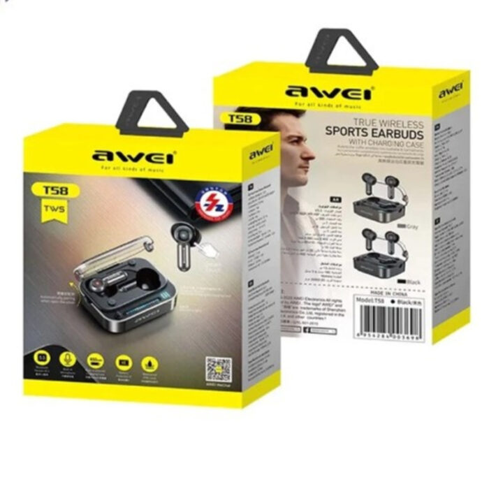Awei T58 Anc True Wireless Earphone Black