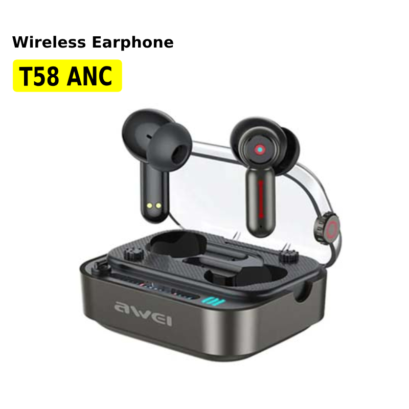 Awei T58 Anc True Wireless Earphone Black