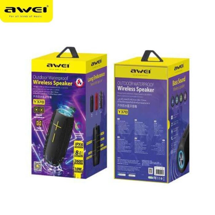 Awei Y370 Portable Bluetooth Wireless Speaker IPX6 1