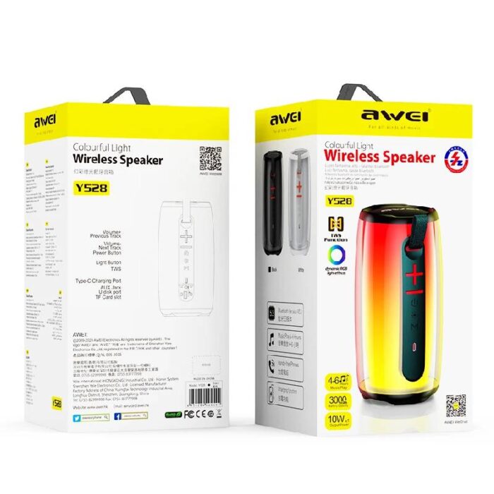 Awei Y528 Colourful Light Wireless Led Display Speaker