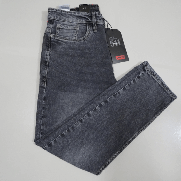 Men’s Light Grey and Black Jeans pant 1