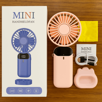 Mini Rechargeable Handheld Fan Stylish Portable for Indoor & Outdoor Use